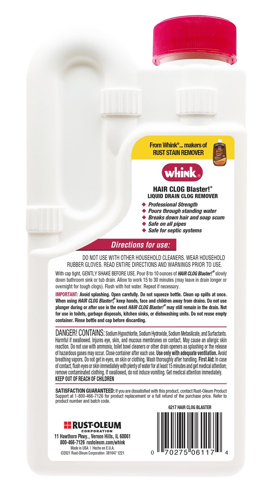 Whink Hair Clog Blaster!, 32 Fl Oz- 6217