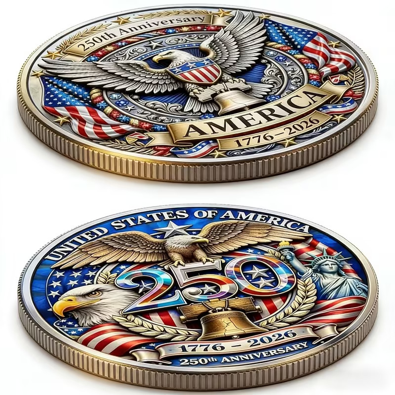 American 250th Anniversary Commemorative Challenger coins, 1776-2026 Collectible