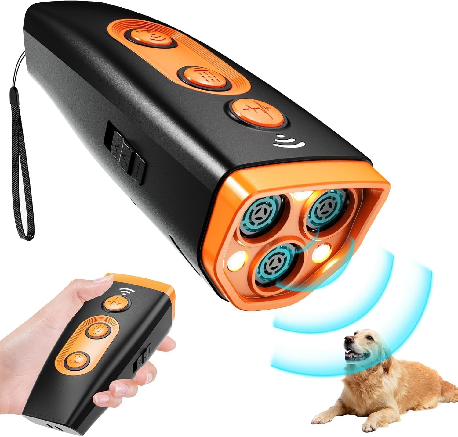 2026 Portable Ultrasonic Dog Repeller Stop Barking Anti Bark Device Rechargeable