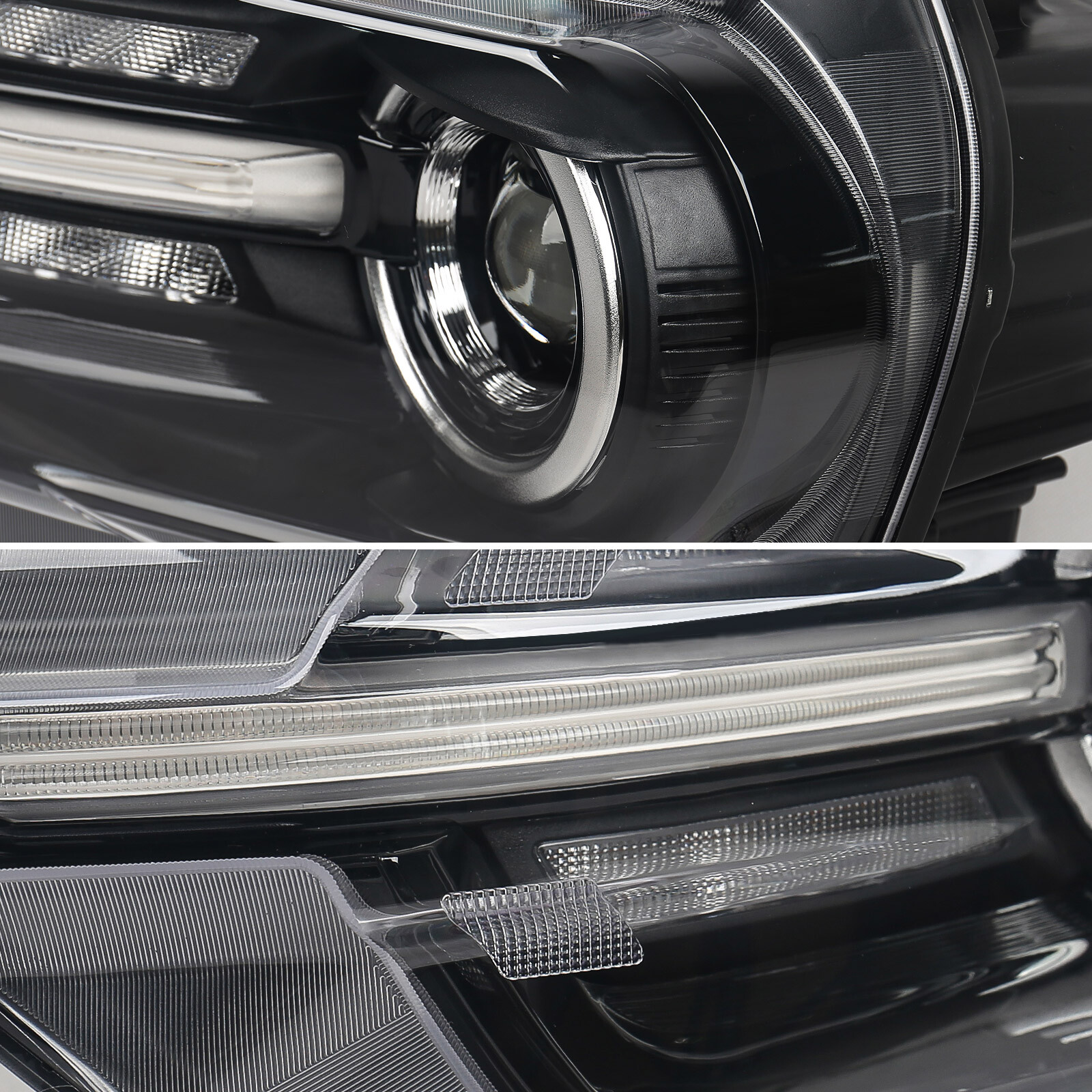 Pair For 2021-2023 Ford Bronco Sport Led Chrome Headlights Non-HALO Lamp LH+RH