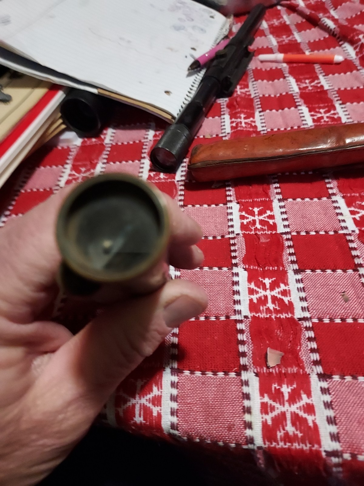 KUKER-RANKEN hand held all brass sight level,scope pat: 1741422 working Antique