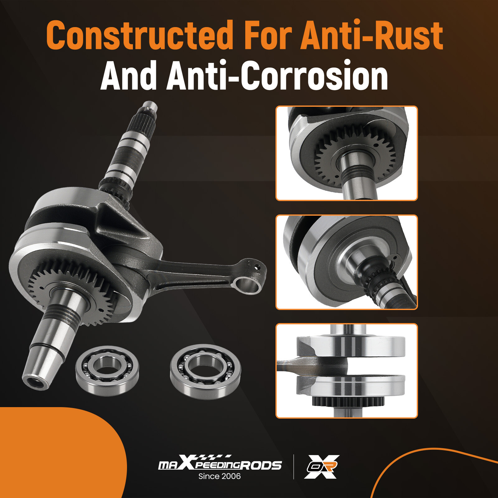 Engine Crankshaft + Bearing For Honda Rancher TRX420 Foreman TRX500/520 ATV