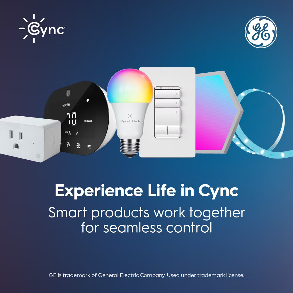 GE 4pk Cync Direct Connect Full Color A19