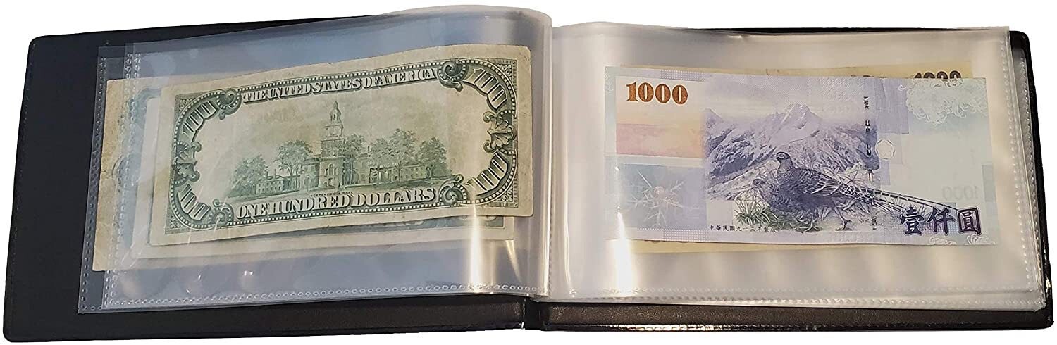 1 PC of Banknote Album 40‑Page Currency Collector Display