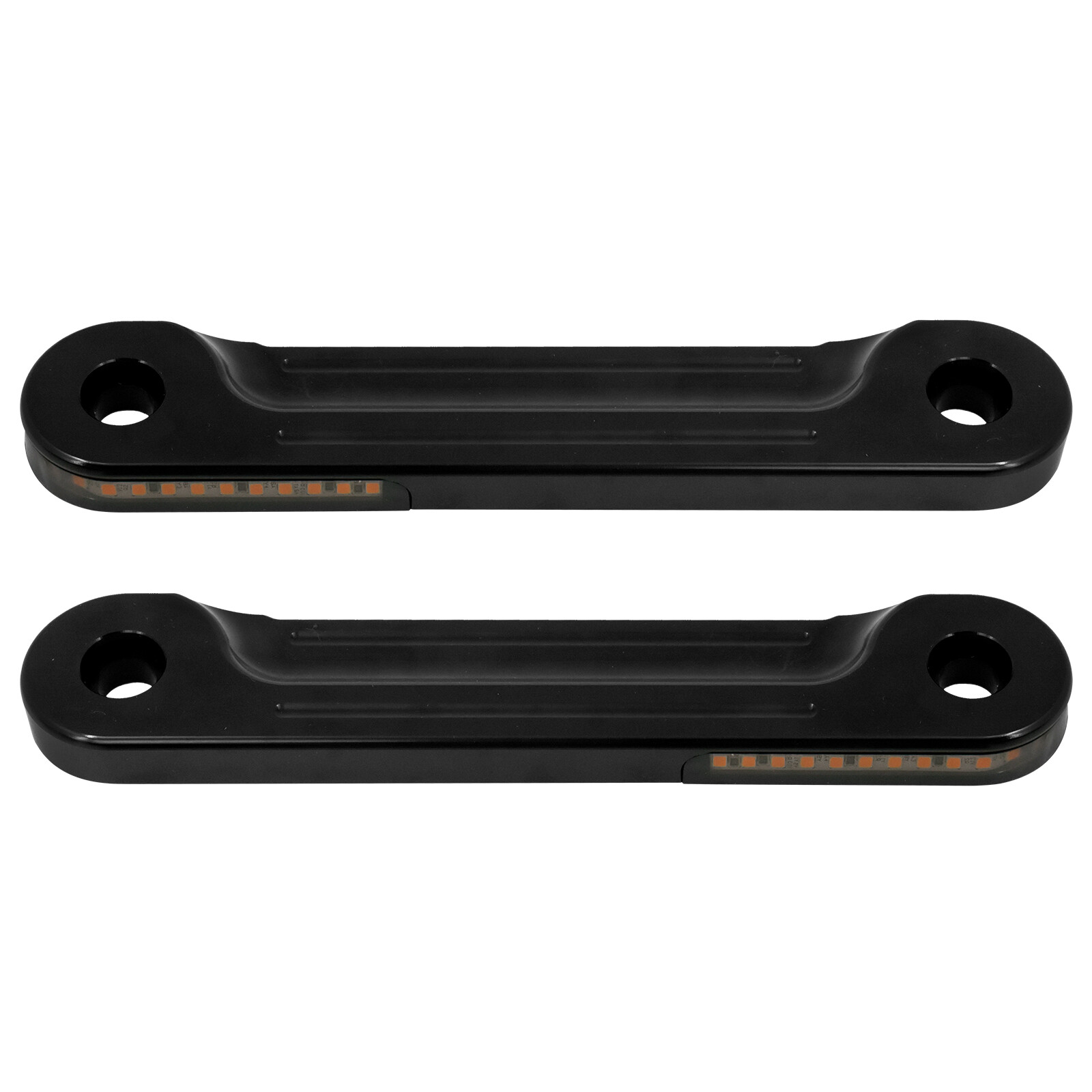 Black LED Flush Fork Turn Signal Side Light Fit For Harley Touring Glide 1998-up