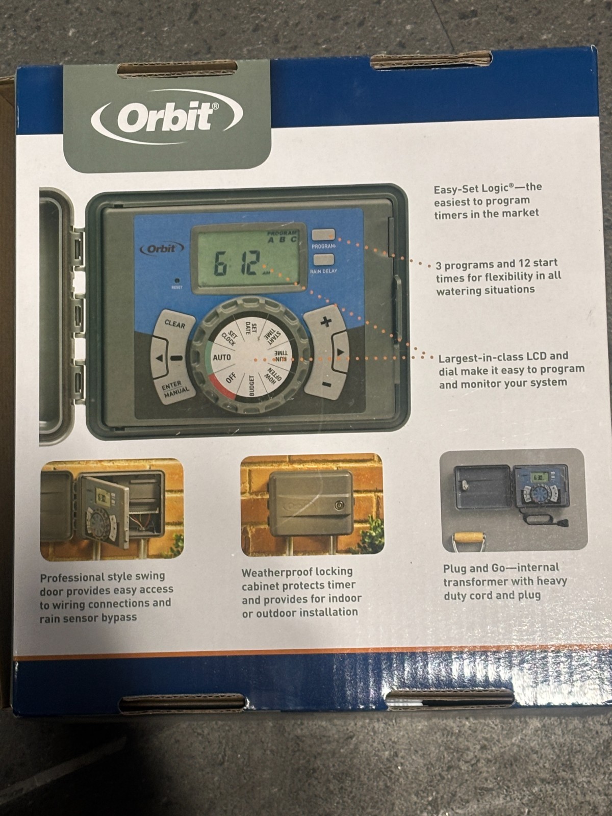 Orbit Easy Set Logic Sprinkler Timer 6 Station 57896 Simple Programming