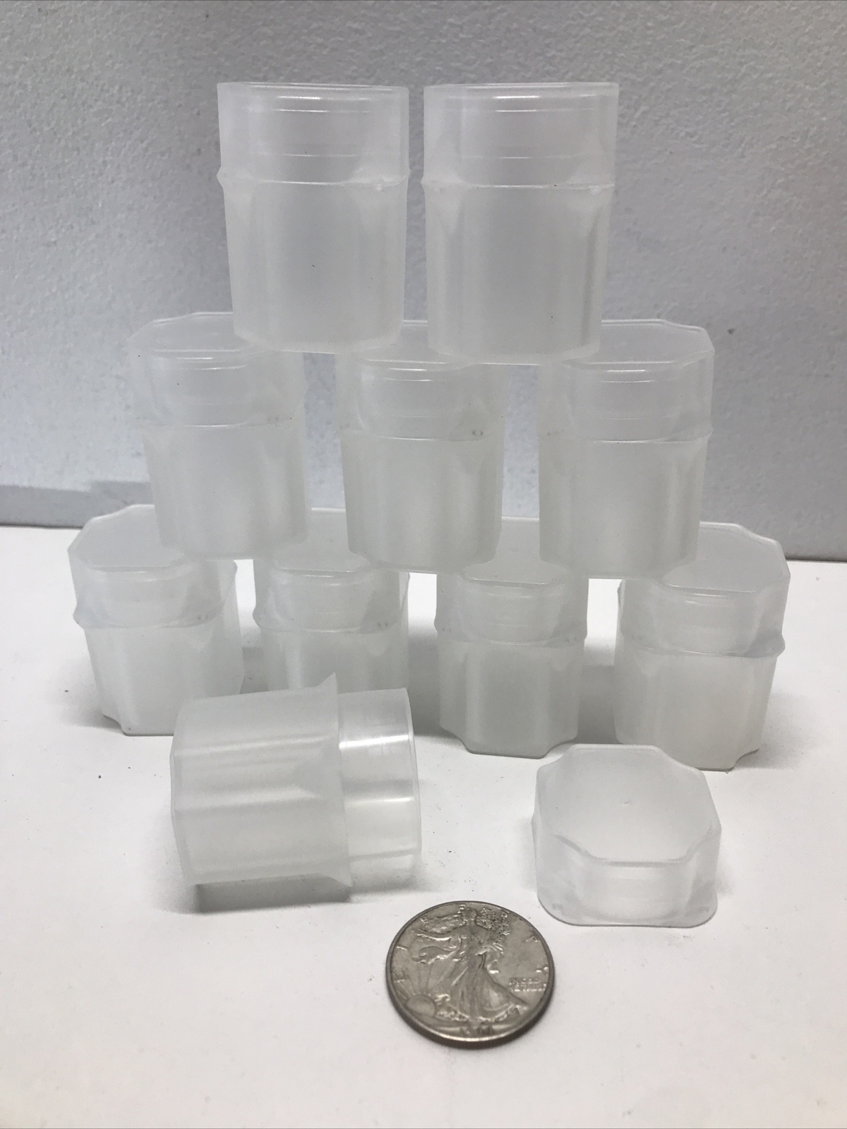 Qty 10 Tube Lot - Guardhouse Square Half Dollar Coin Tubes - Each Holds 20 Coins