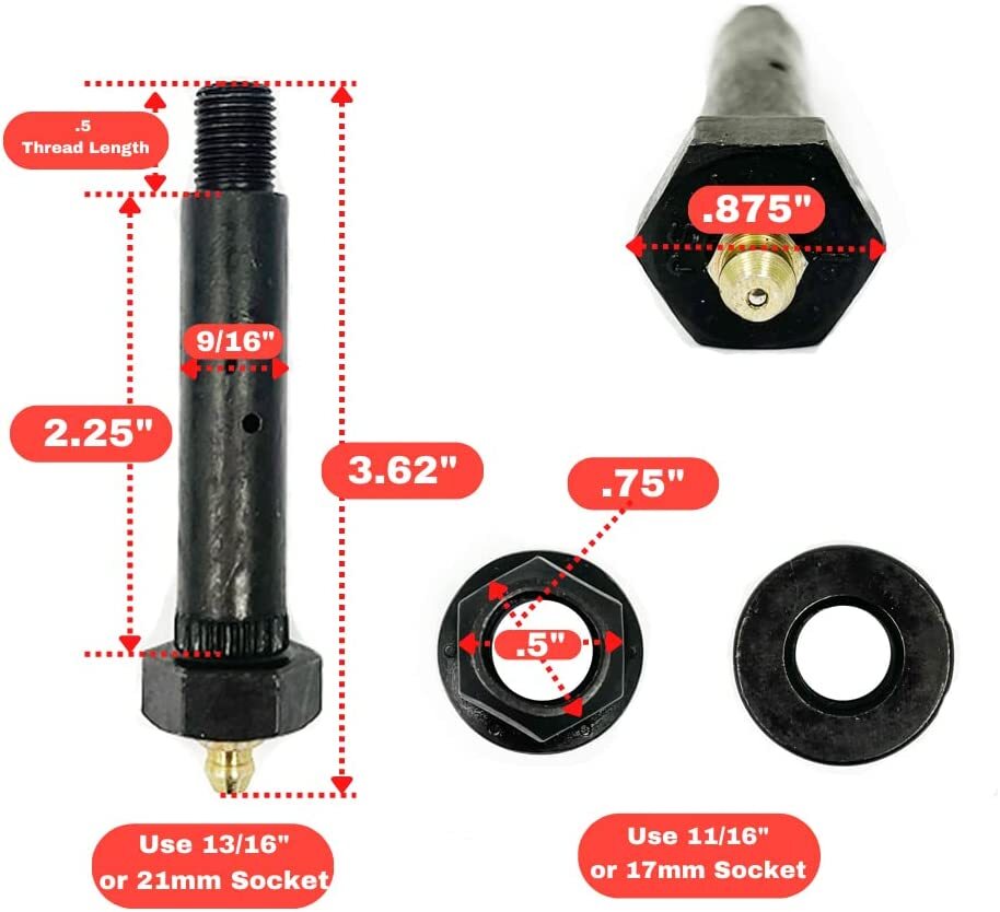 HD Greaseable 3500 lb Tandem Trailer Suspension Kit Leaf Springs, Hanger, Ubolt