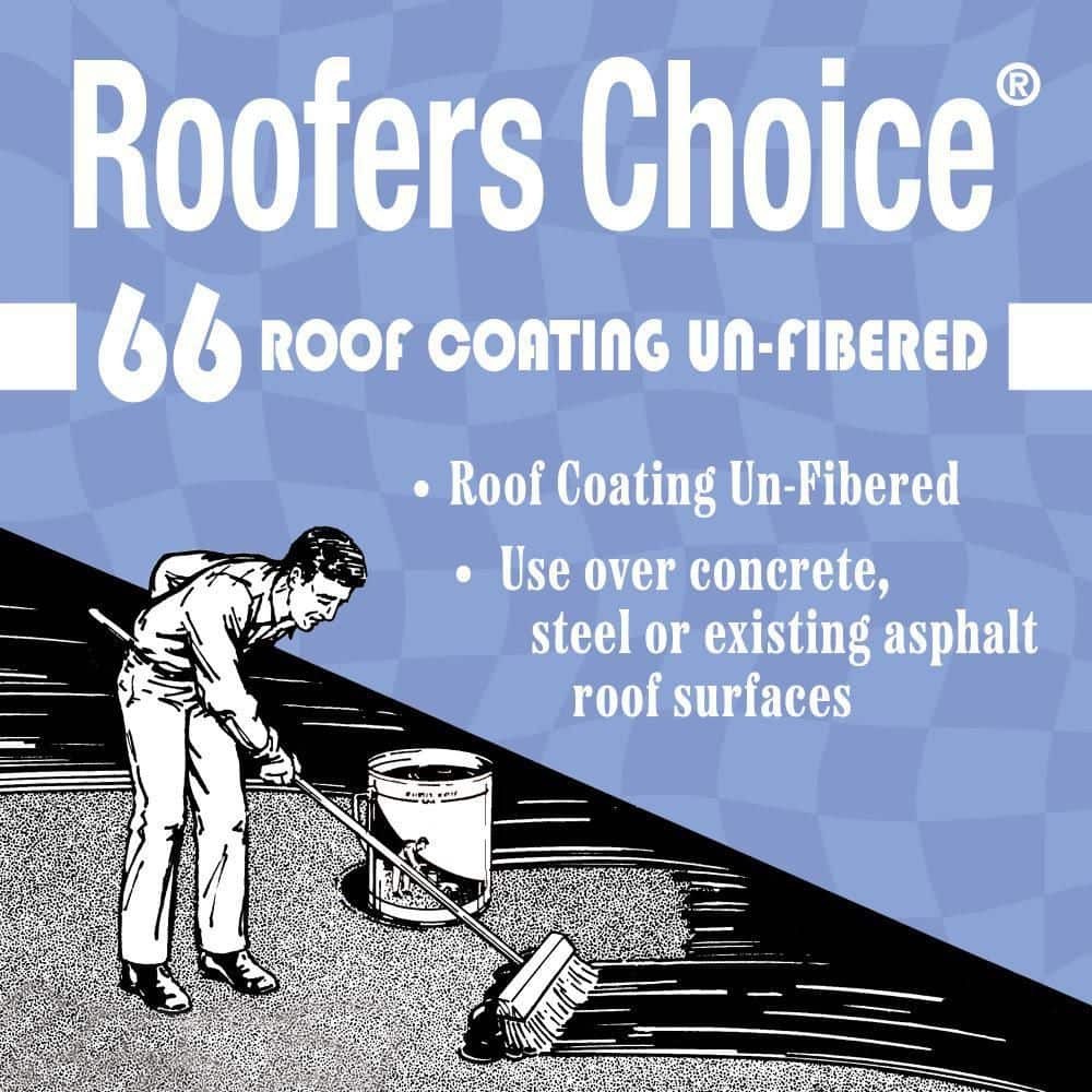 66 Home Roof Coating Waterproof Black Elastomeric Rubberized Sealant 4.75 Gal.