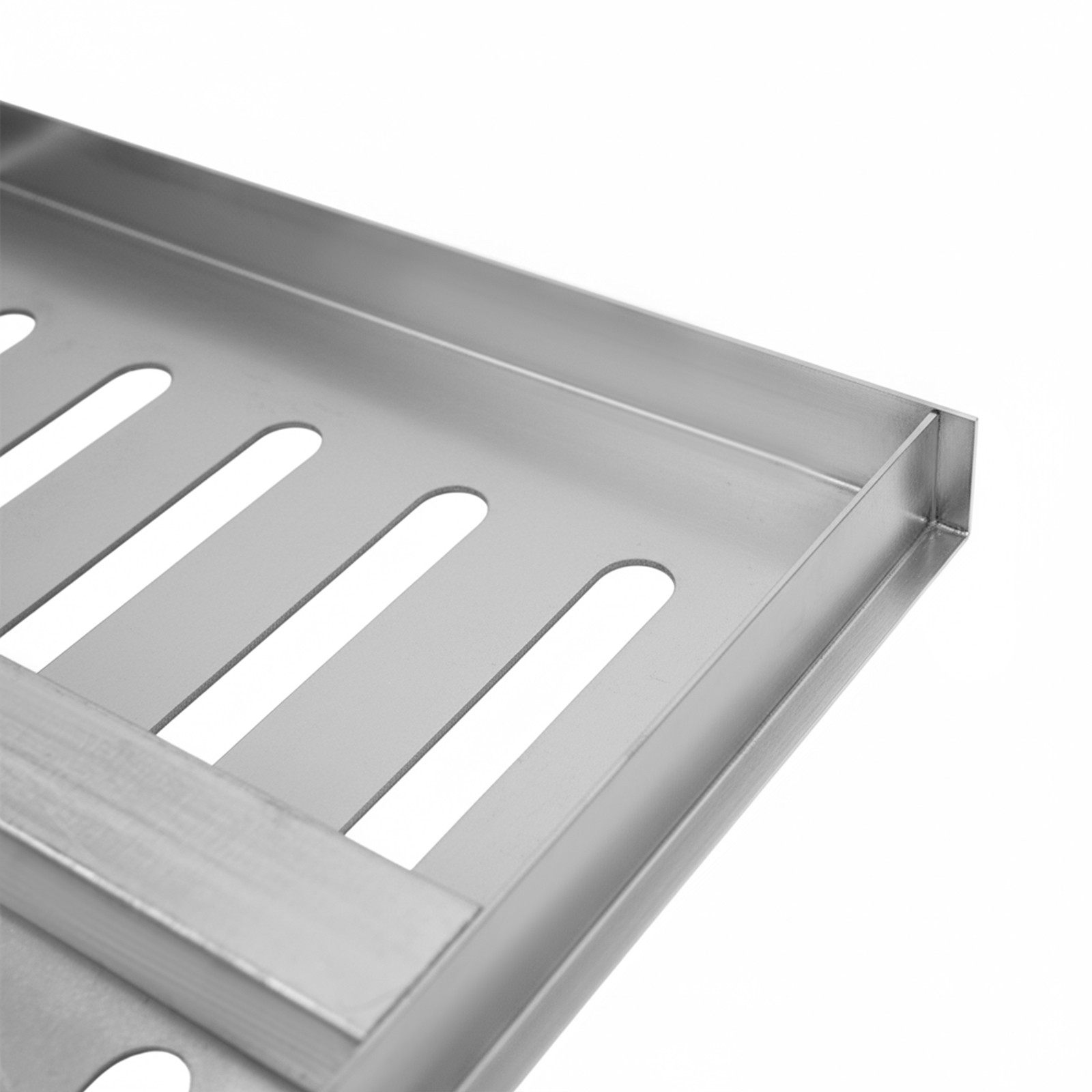 16 in. Square Catch Basin Kit with Silver Grate French Drain Basin for Drainage