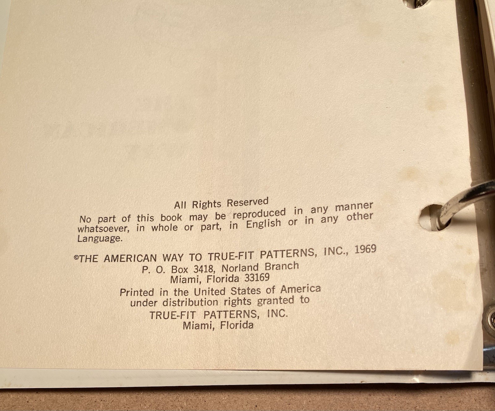 The American Way to True-Fit Patterns Vintage Sewing Book + Supplements (1969)