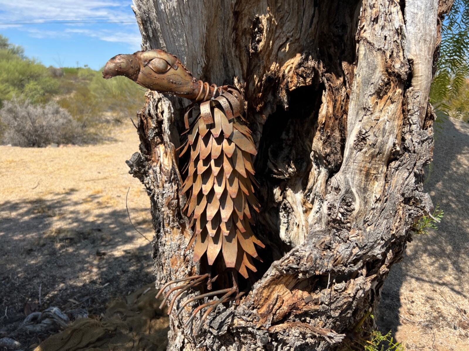 Handcrafted Rustic Metal Buzzard Metal Vulture Metal Yard Art