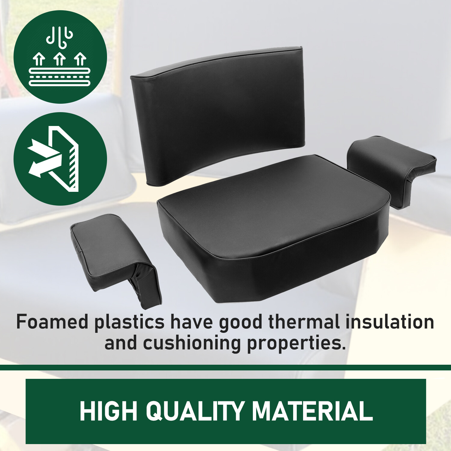 Seat w/Arm Rest+Backrest For JOHN DEERE CRAWLER DOZER 420 430 440 1010 2010