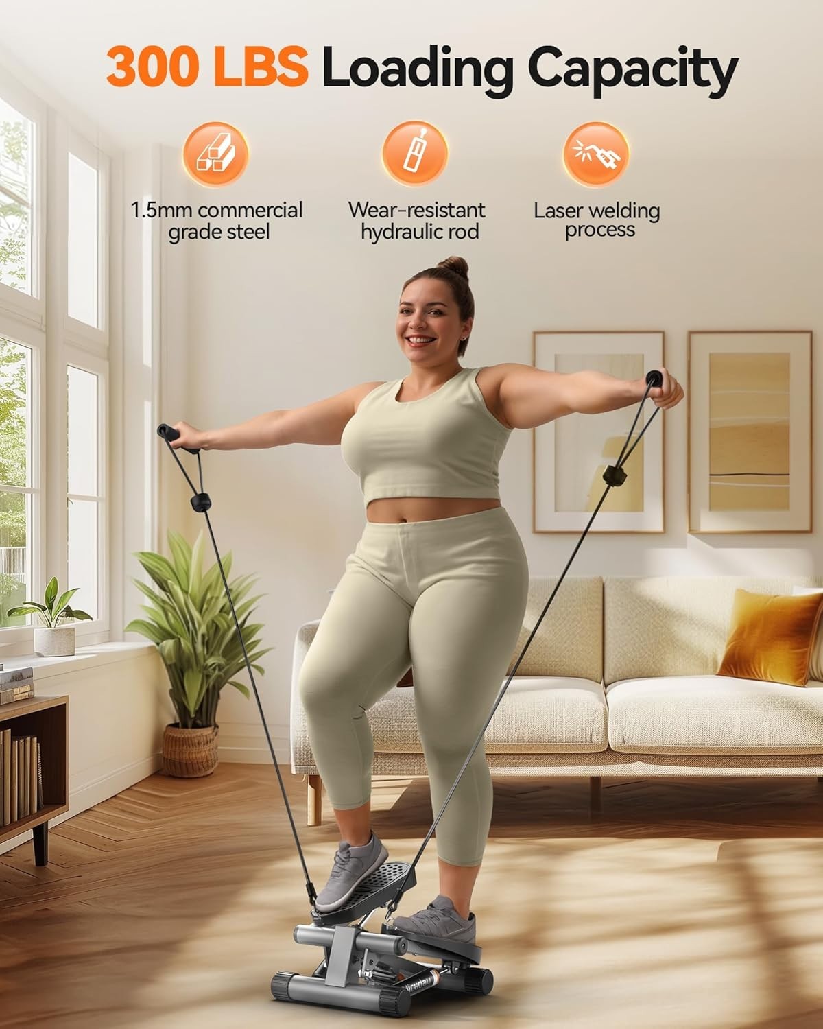 Niceday Steppers for Exercise, Stair Stepper with Resistance Bands, Mini Stepper