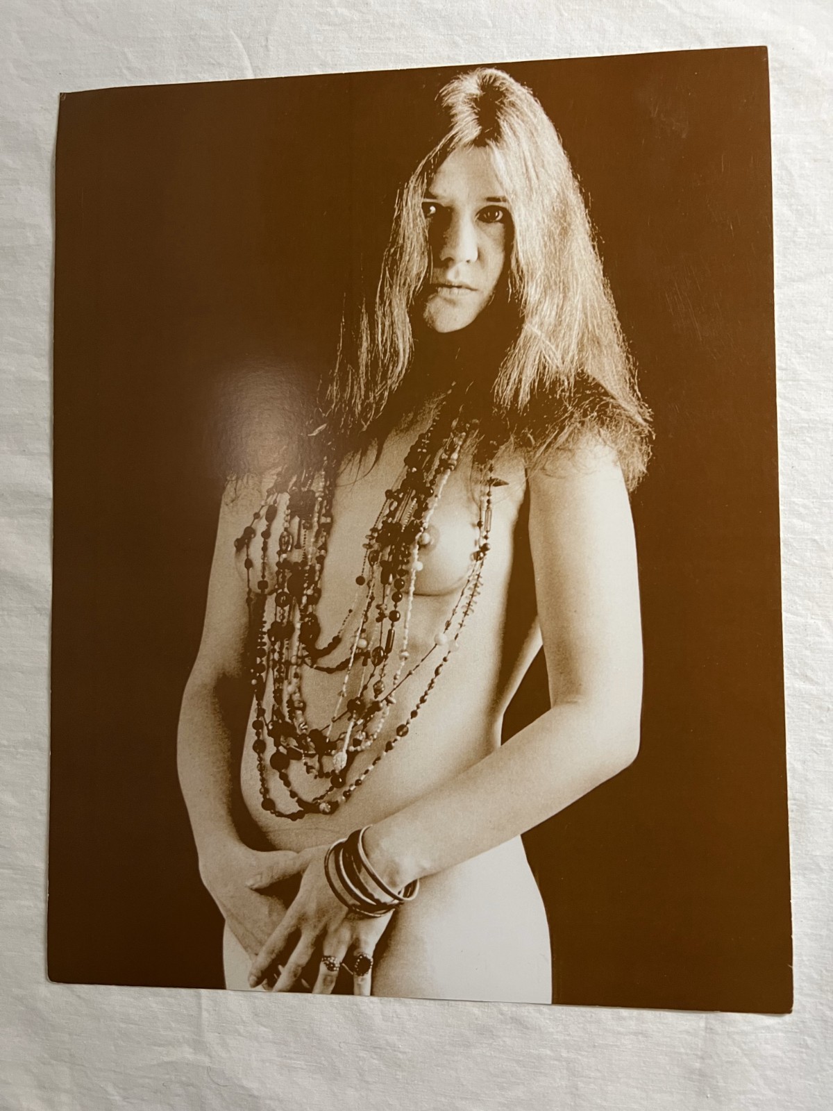 Janis Joplin Photo Print Poster Art Nude Adorned with Jewelry 14 x 11