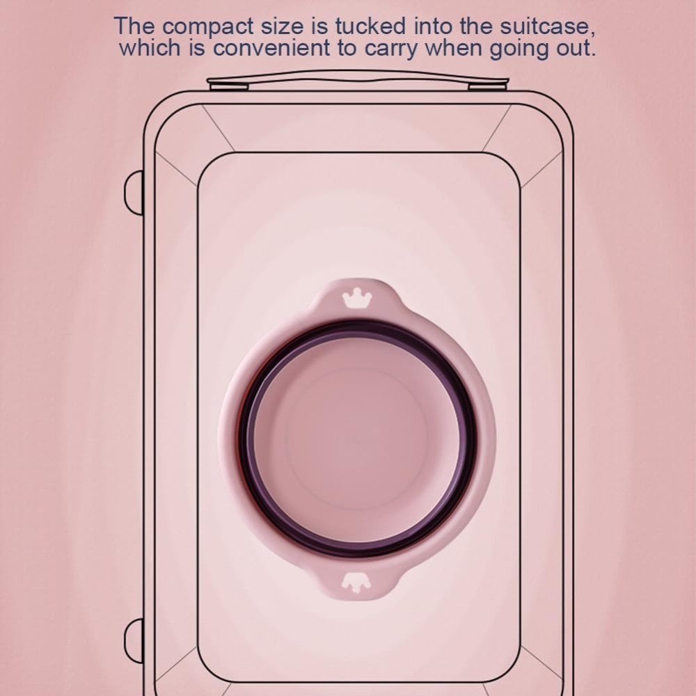 Collapsible Wash Basin Round Folding Portable Sink Tub for Laundry Cleaning