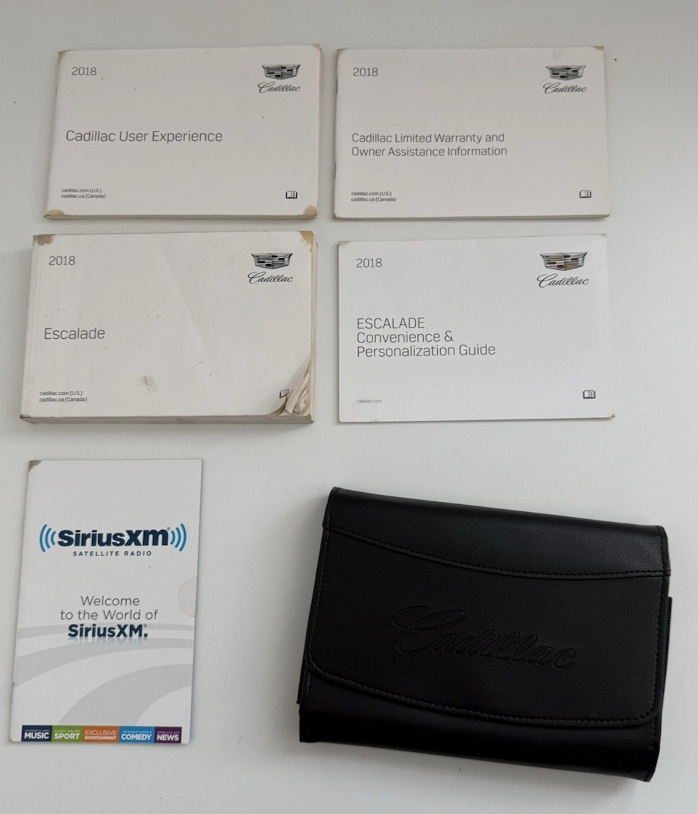 2018 Cadillac Escalade Owner’s Manual Set – OEM Factory Original w/ Case