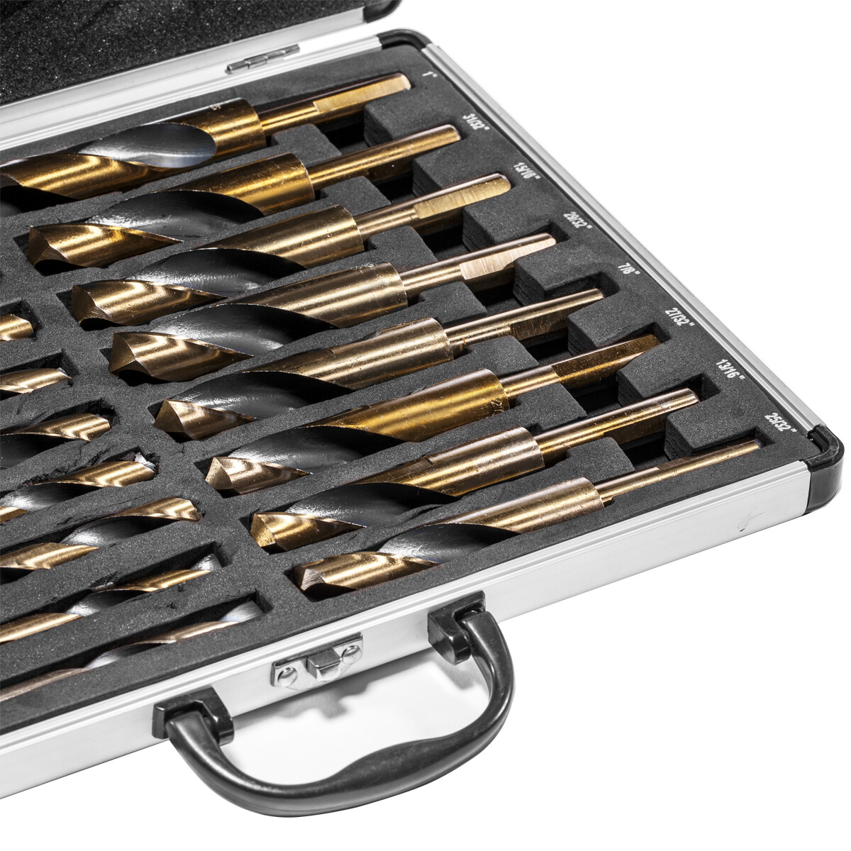 XtremepowerUS 17 pc Jumbo Silver and deming Industrial Cobalt drill bit set 1/2