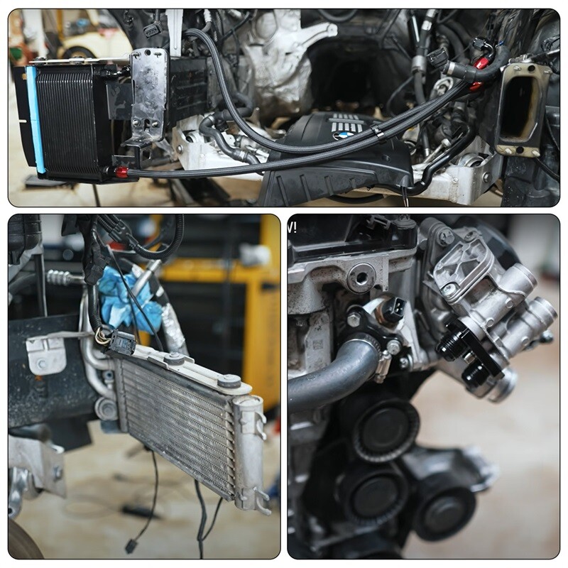 FOR BMW 3 SERIES 335I E90 E91 E92 E93 N54 UPGRADE 25 ROW BOLT ON OIL COOLER KIT