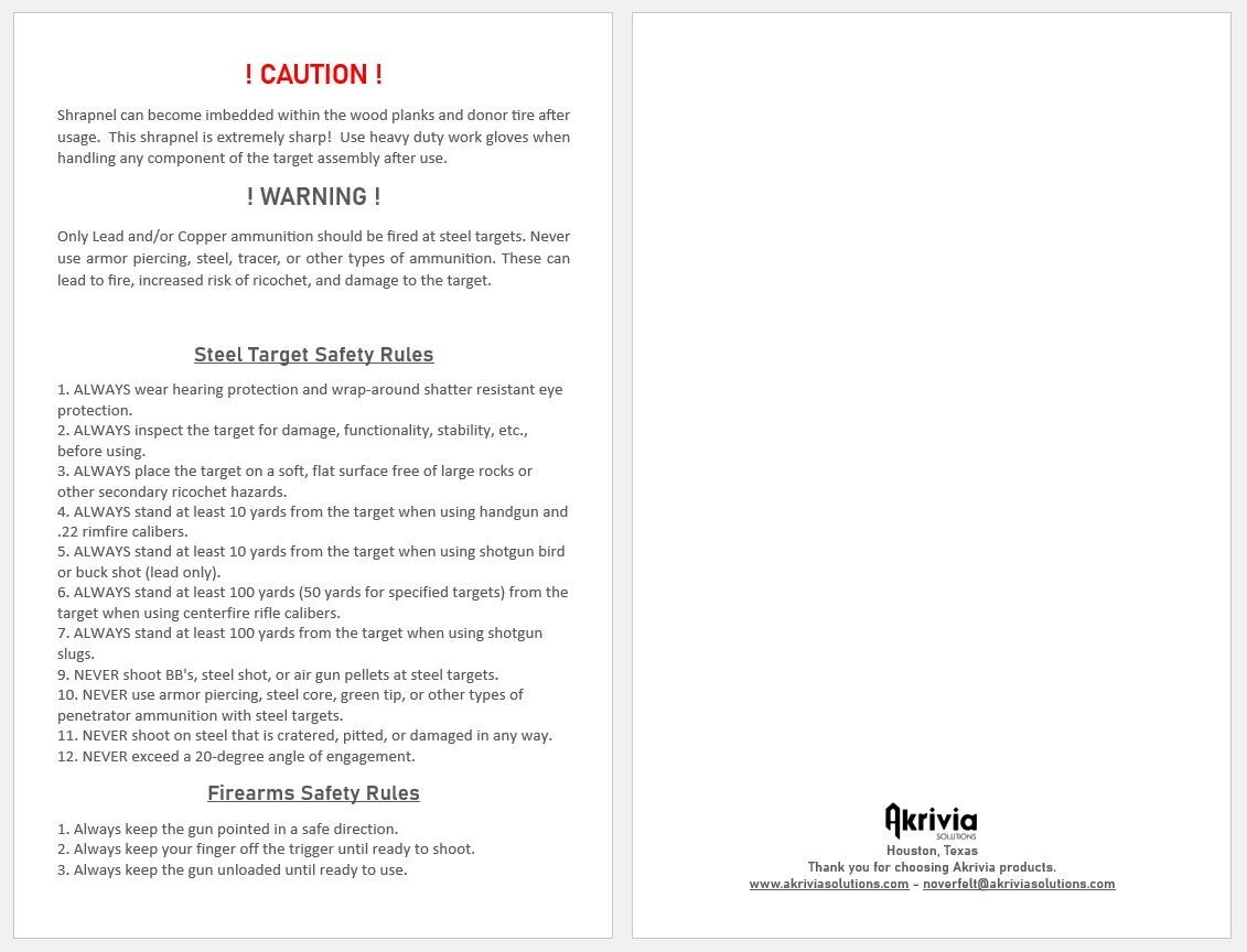 3/8" AR500 Steel Shooting Target - Center Mass / Vital Organs Gong - SHIPS FREE!