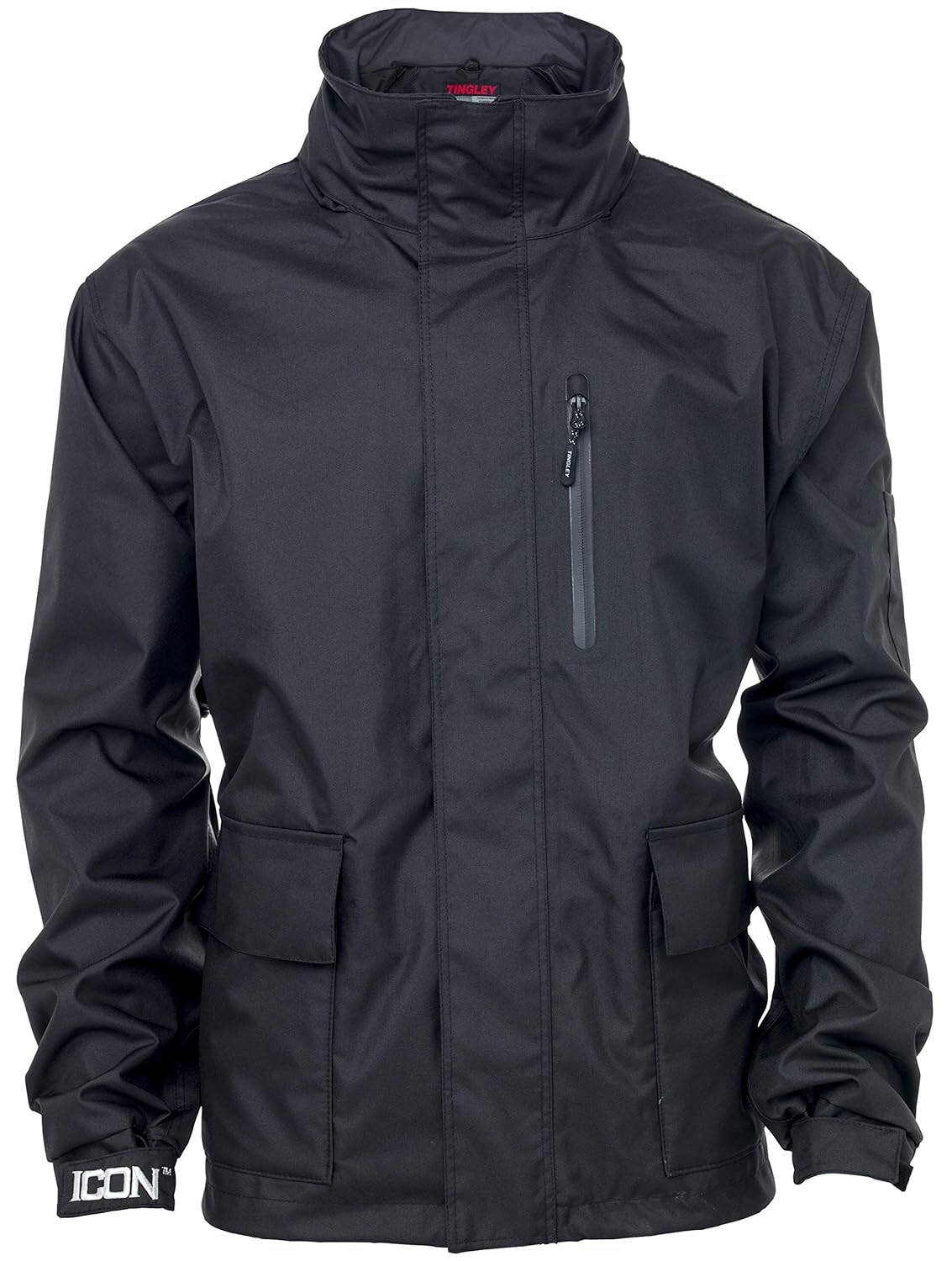 Tingley Icon J24113 Waterproof Breathable Jacket w roll-a-way Hood Size L Mens