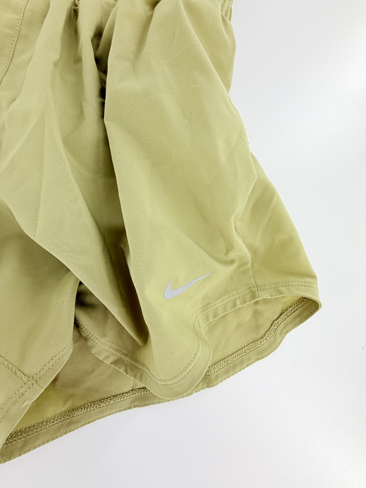 Nike Womens Size XS Lined Running Shorts High Waisted Tan Green DX6642-276 New