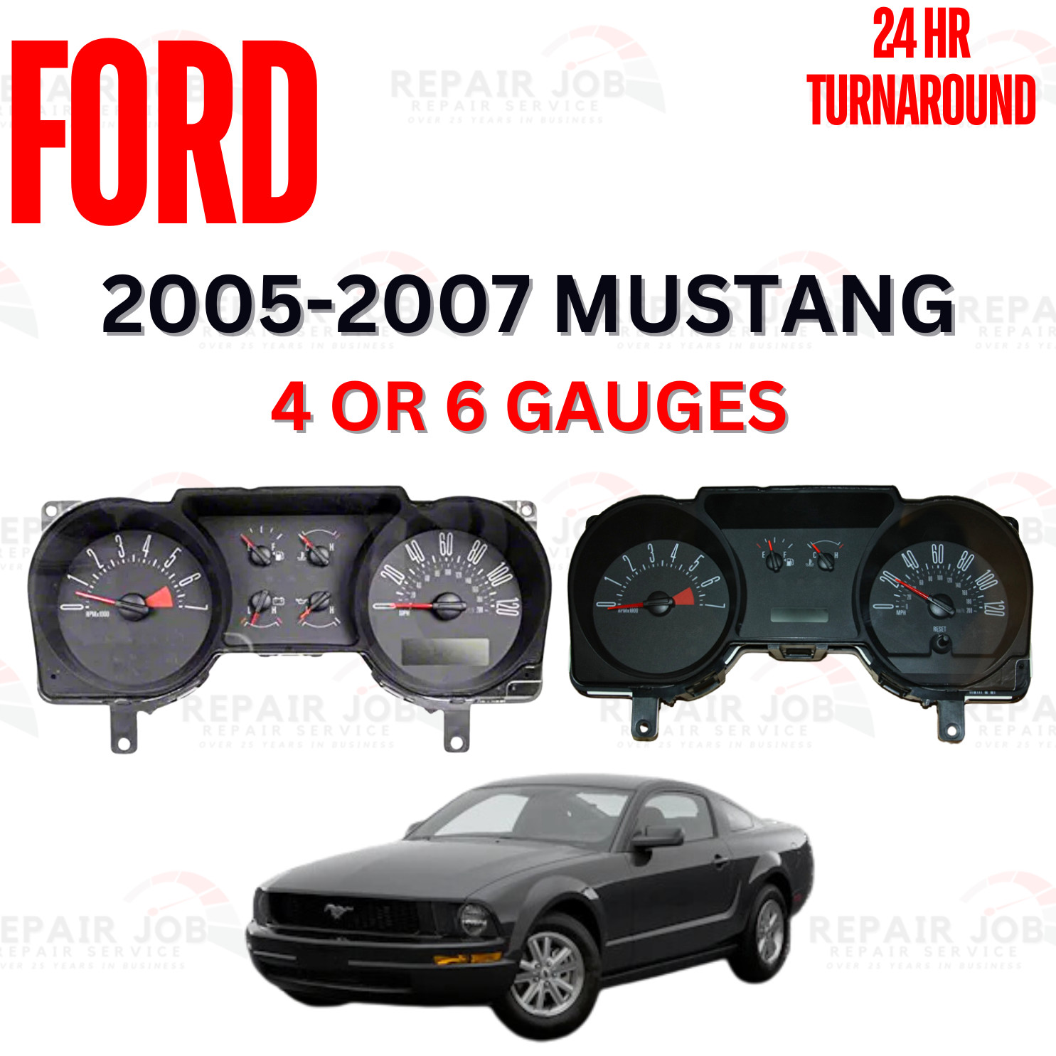 03-07 GM Chevy Sierra Silverado Tahoe Dash Cluster Full Rebuild Repair Service .