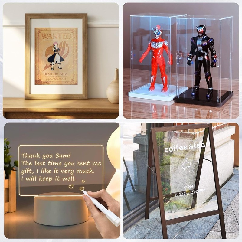 Clear Acrylic Sheet 36 in x 60 in - Crystal Clear, Strong, Shatter-Proof, Light