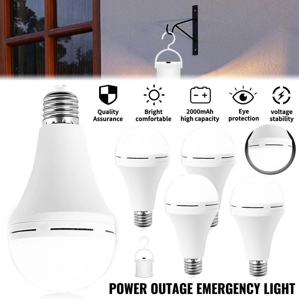 4 Pack Rechargeable LED Emergency Bulb 4-6 Hours for Power Failure F2
