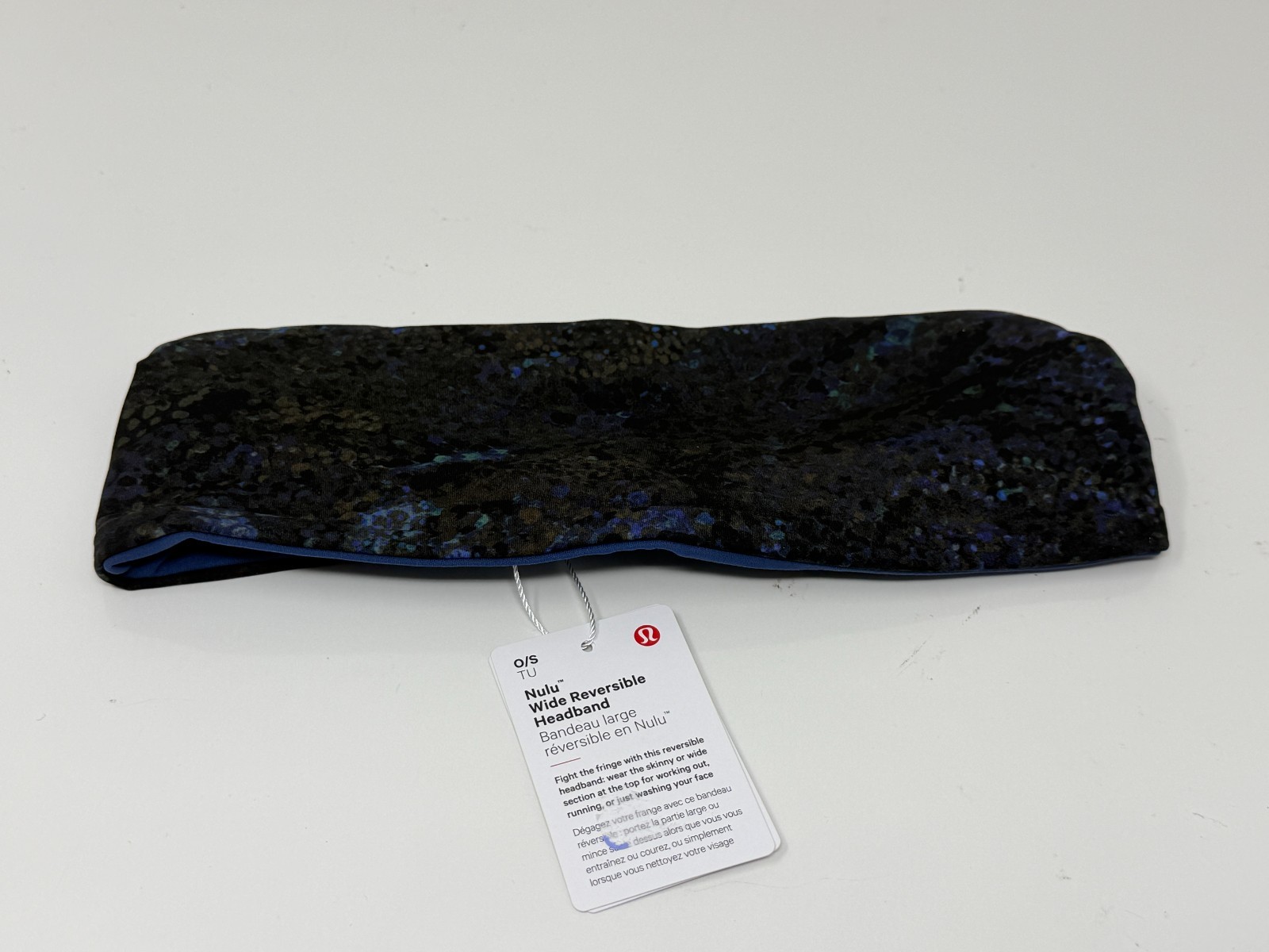 Lululemon Headband Nulu Wide Reversible Blue Print GFLB PTBL Headband One Size
