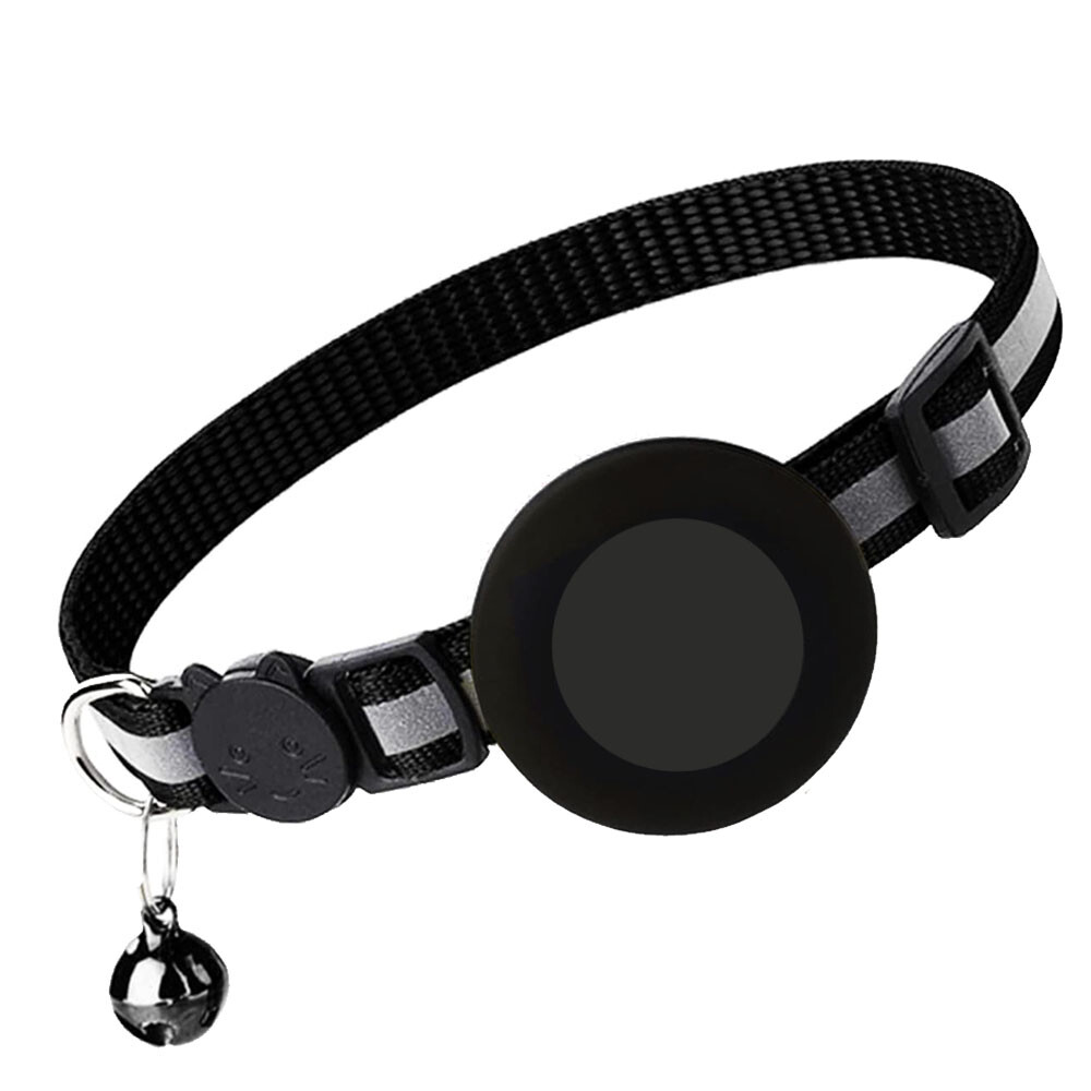 1/2 Pack Airtag Cat Dog Pet Collar Reflective Breakaway Safety Device with Bell