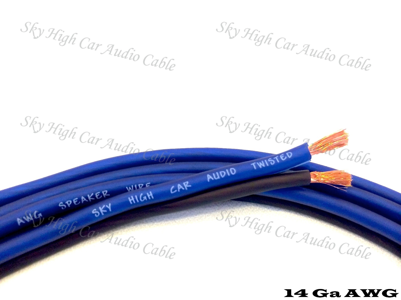 400' feet TRUE 14 Gauge AWG BL/BK Speaker Wire w/ SPOOL Car Home Audio ft