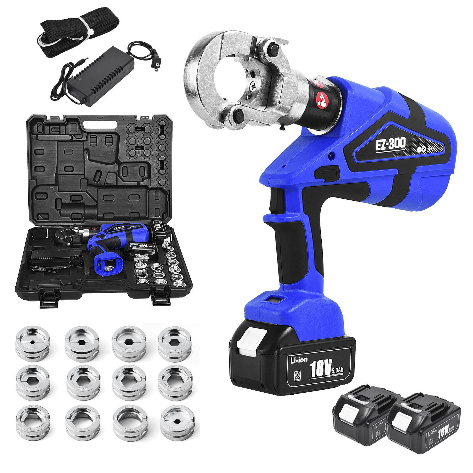 Electric Hydraulic Plier Rechargeable Battery Crimping Tool 16-300mm²