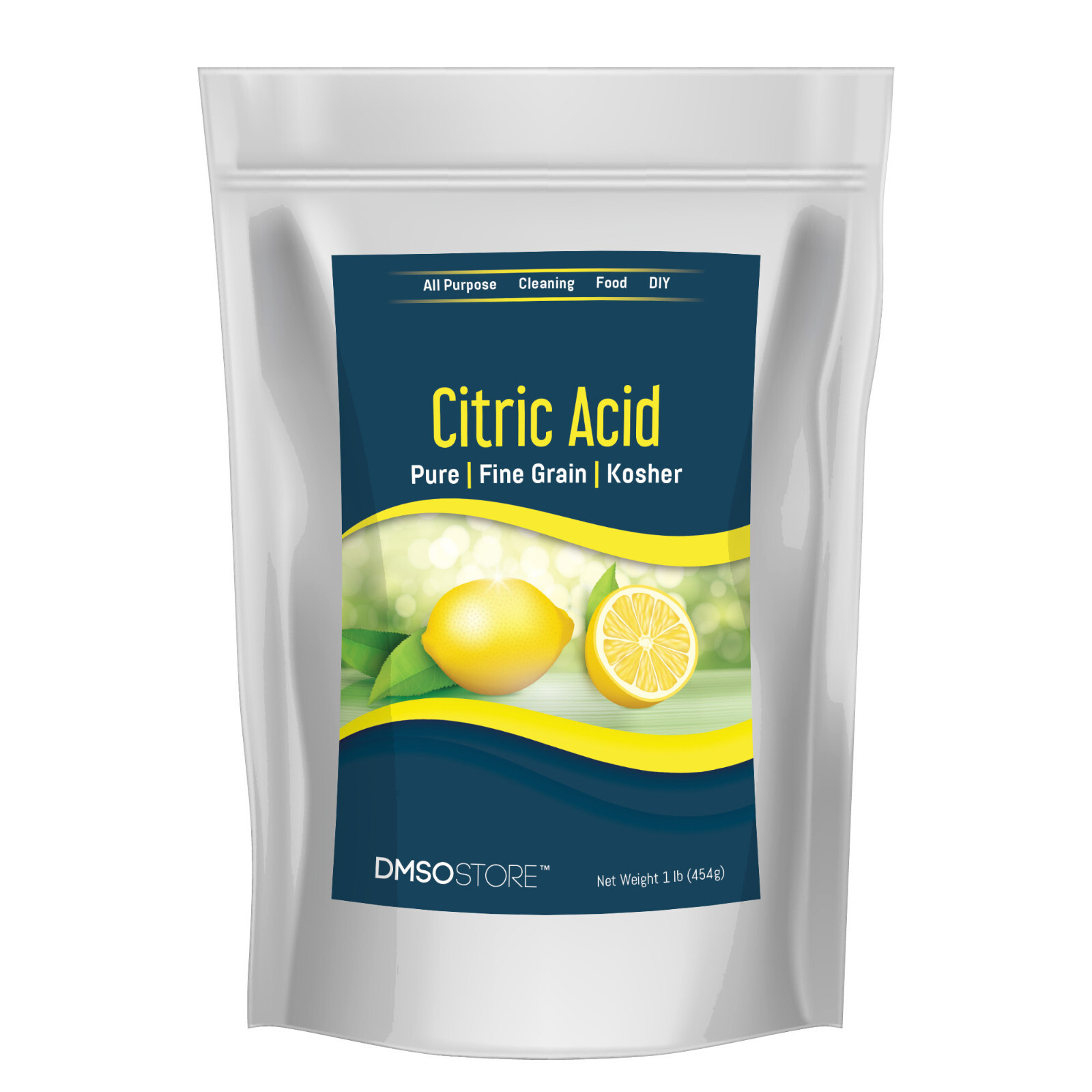 CITRIC ACID 1 lb. 100% Fine Grain Food Grade In Resealable Foil Bag