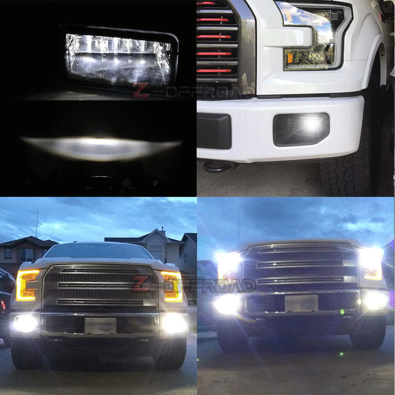 LED Driving Fog Lights Lamps Assembly for 2015-2020 Ford F150 2017-18 Super Duty