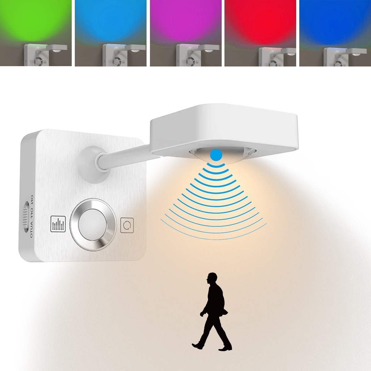 Rechargeable LED Spotlight for Indoor, Wireless RGB Spot Light with