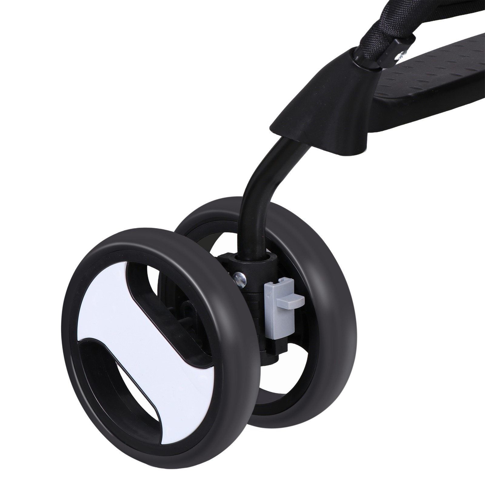 Pet Stroller Foldable Dog Cat Jogger Stroller w/4 Wheels Detachable Basket Black