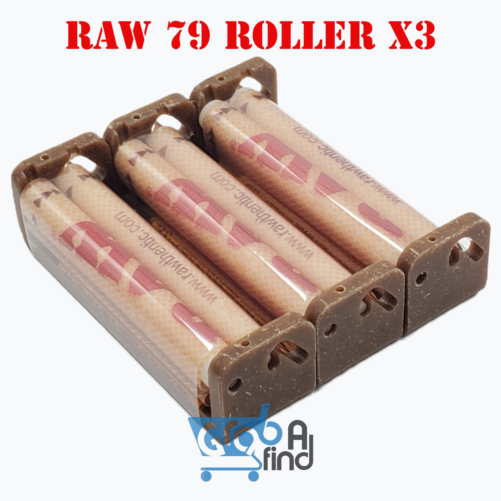 Raw Hemp Plastic Cigarette Rolling Machine, 79mm/1-1/4 - 3 Pack