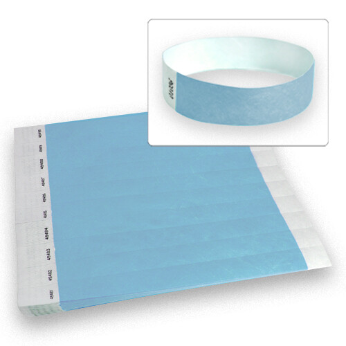 25,000 Count Wristbands, Pick Your Color, Tyvek Material, Security Bracelets