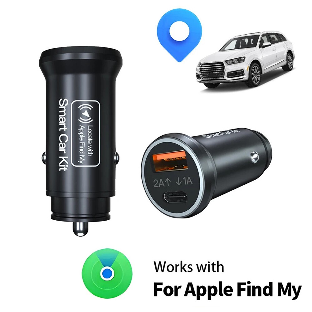 Car Charge GPS Locator Tracker 20W USB Phone Charger With Find My Apple App NEW