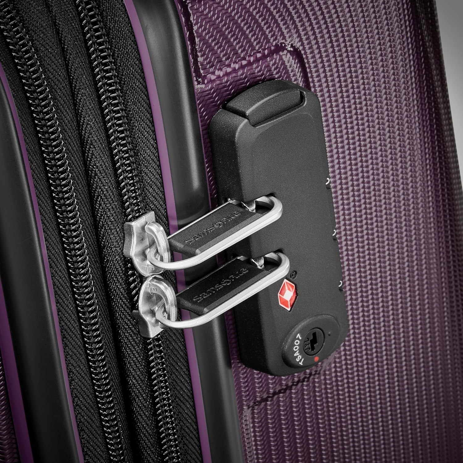 Samsonite Winfield 3 DLX Hardside Expandable Luggage with Spinners 2PC Set Plum