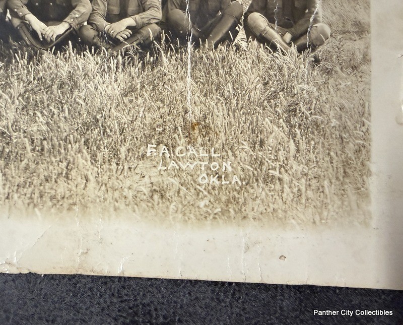 WWI Era Panoramic Photo Fort Sill Lawton Oklahoma Field Artillery Call Army