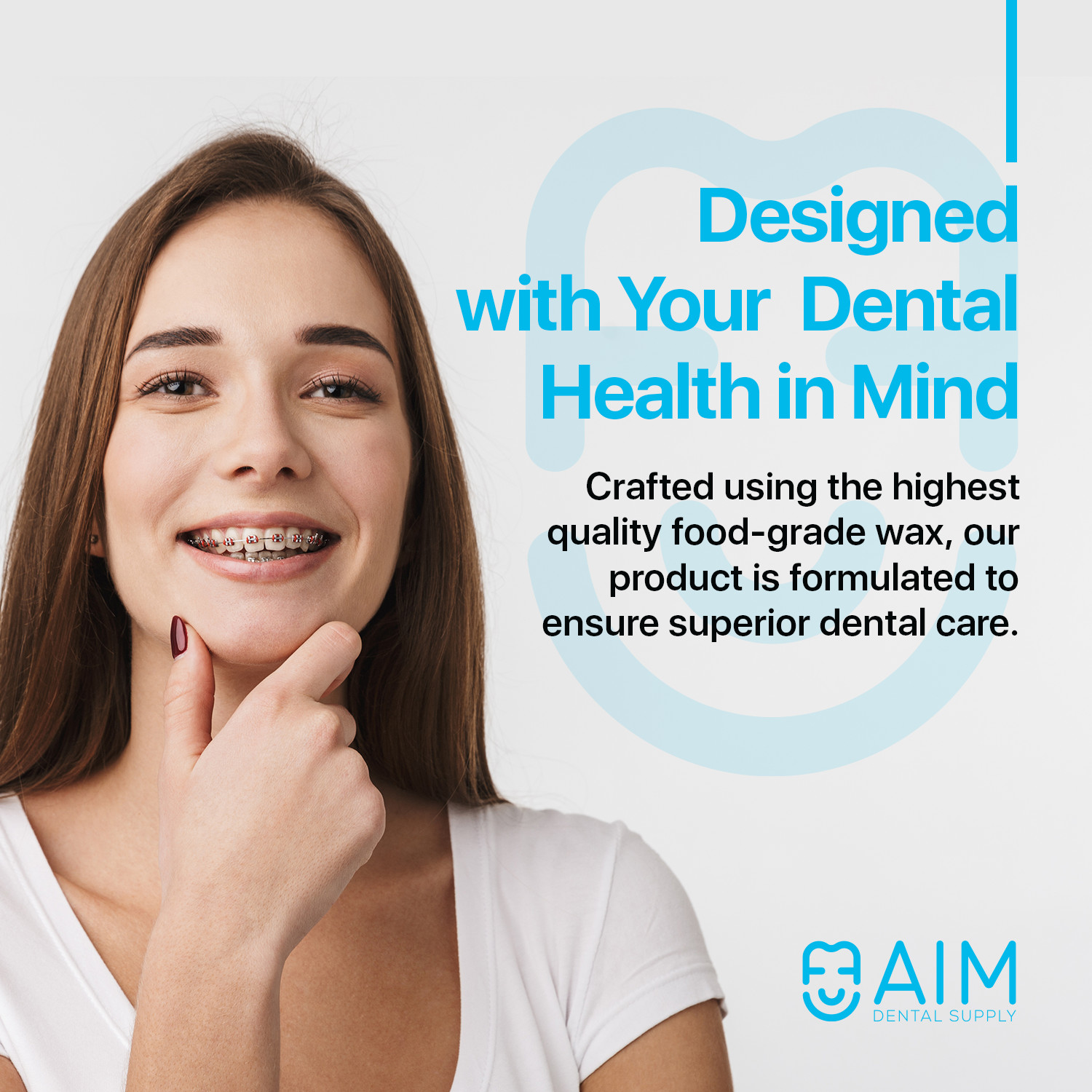 10X Braces Wax, Dental Orthodontic Wax for Braces,Unscented 50 Wax Strips, Clear