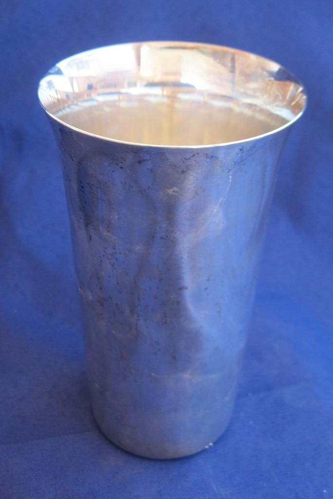 Sterling Silver Tumbler International 160 grams Monogram Dated 5.5 inches
