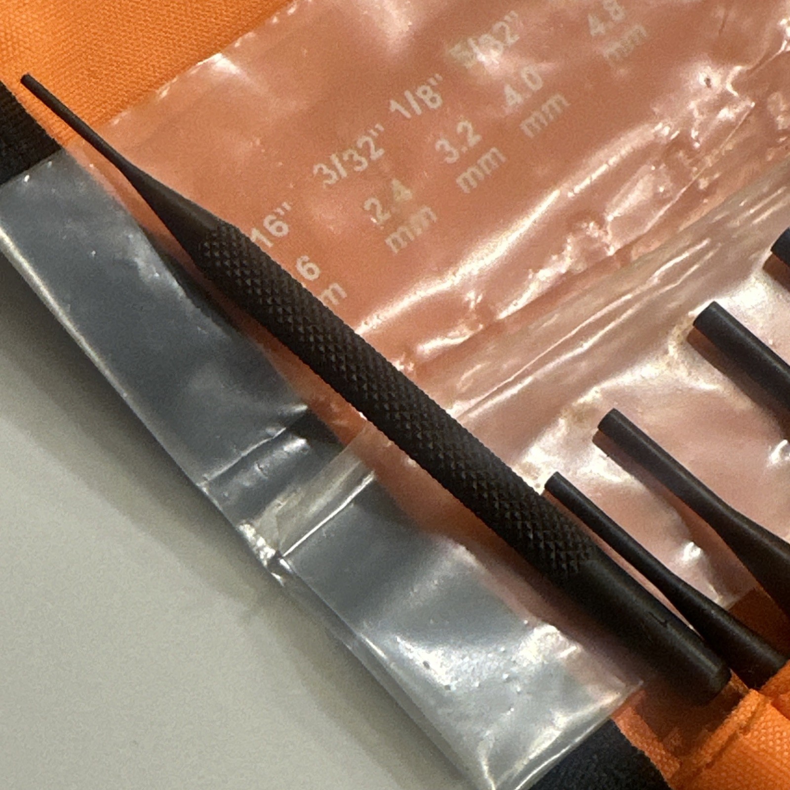 Mitutoyo 985-119 Drive Pin Punch Set 8 Piece Steel With Pouch - New