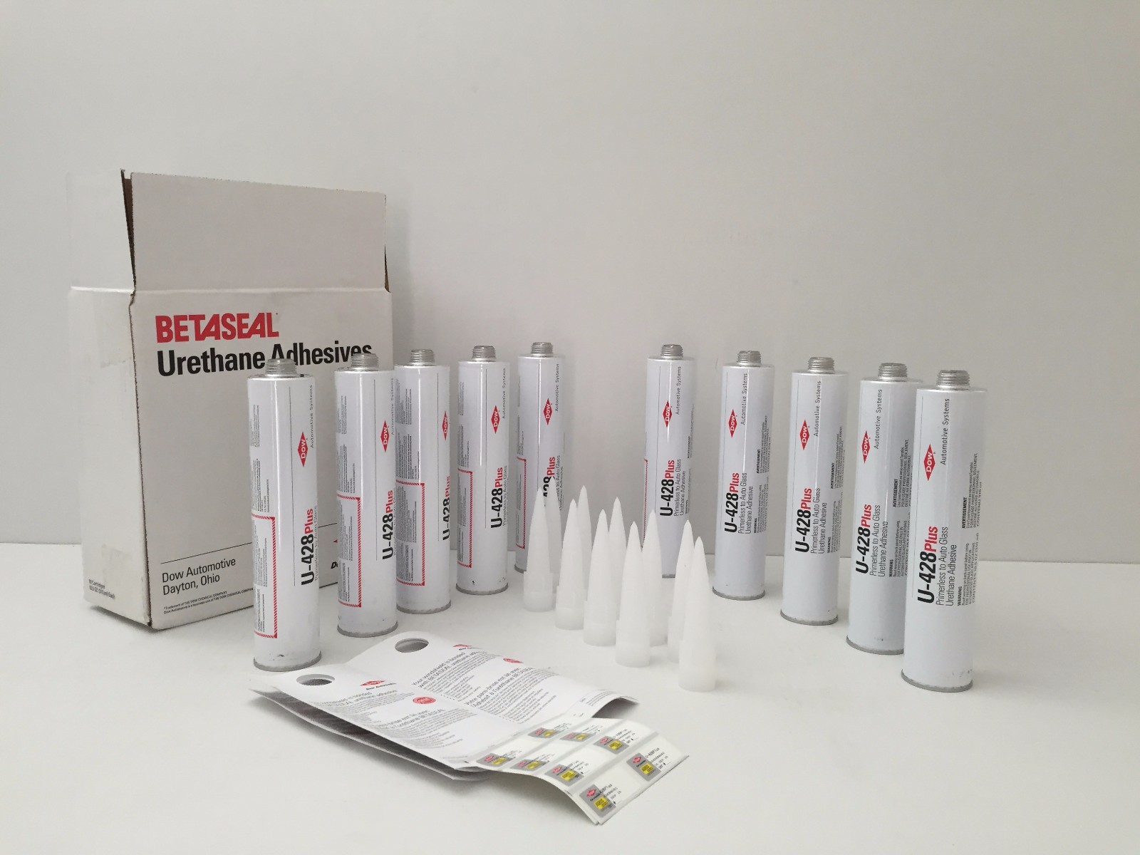 DOW U-428+ Auto Glass Windshield Urethane Primerless Adhesive Glue Sealant X 10