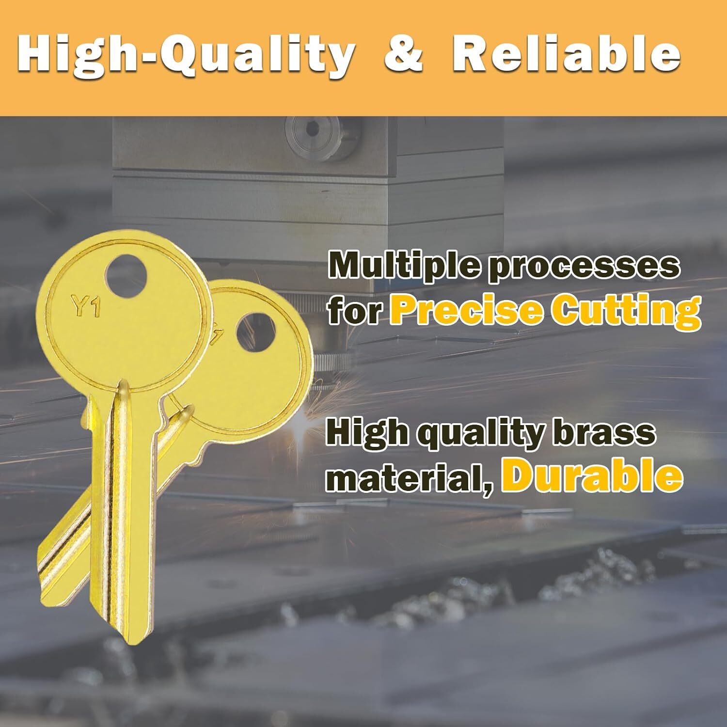 100PCS YA1 (Y1) BRASS Key Blanks Keys Master 5Pin YA1 Padlock Key Blanks