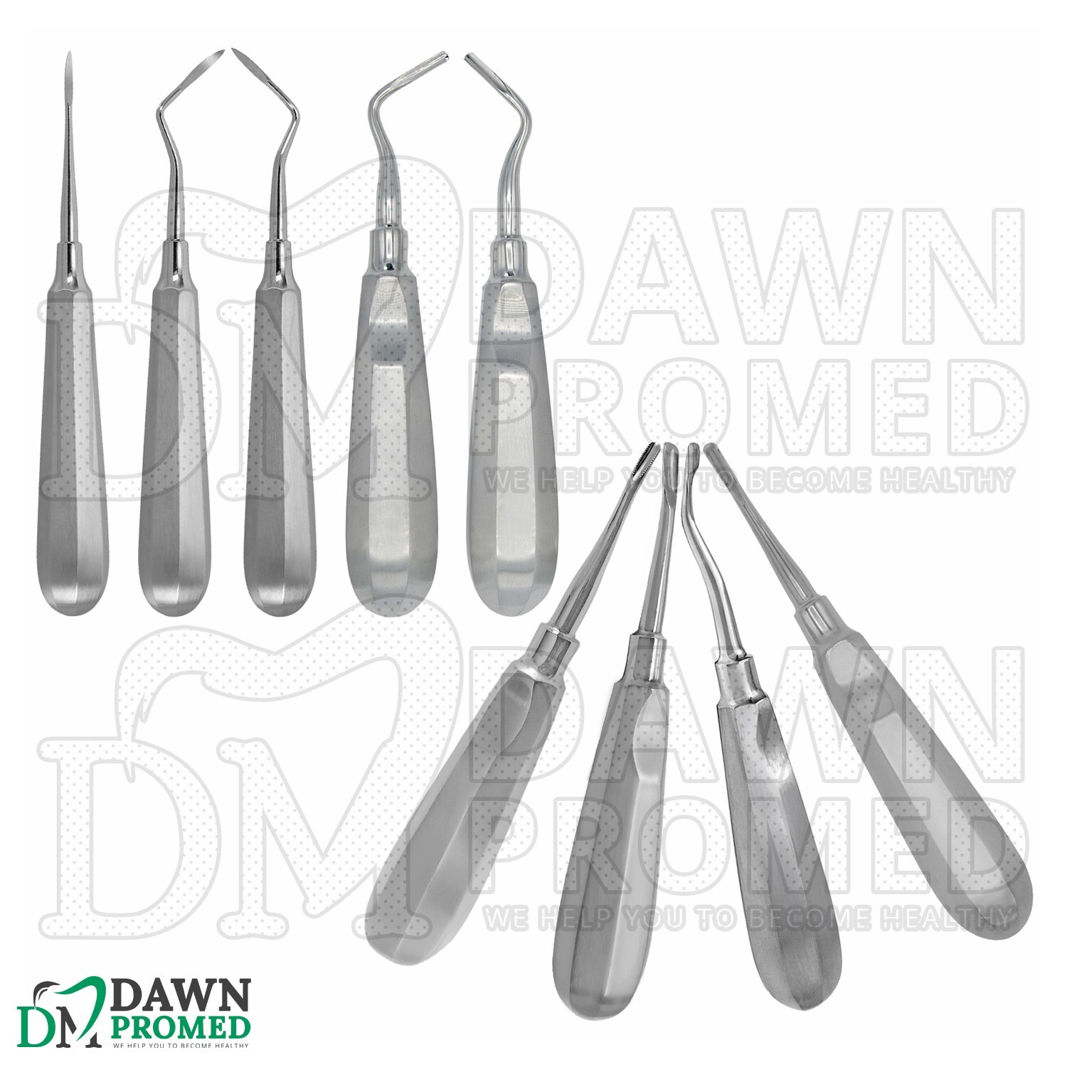 75 Pcs Oral Dental Extracting Surgery Kit Elevator Forceps Set German Grade