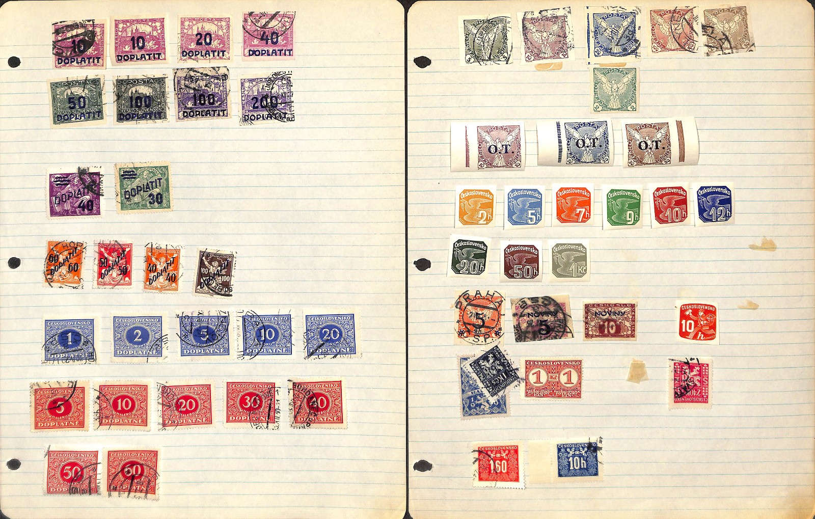 Czechoslovakia Stamp Collection on 42 Pages, 1918-1960 (BR)