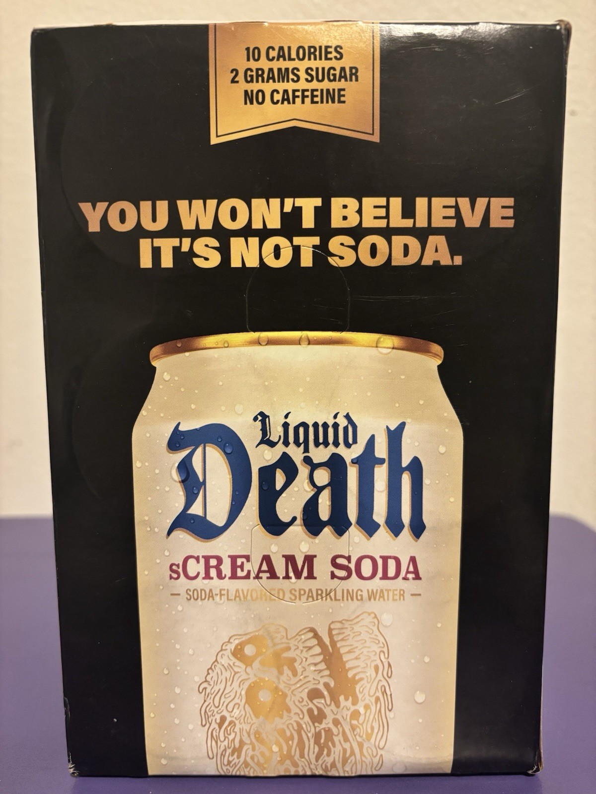 Liquid Death “sCREAM SODA” Soda-Flavored Sparkling Water (2x) 12 oz. Cans